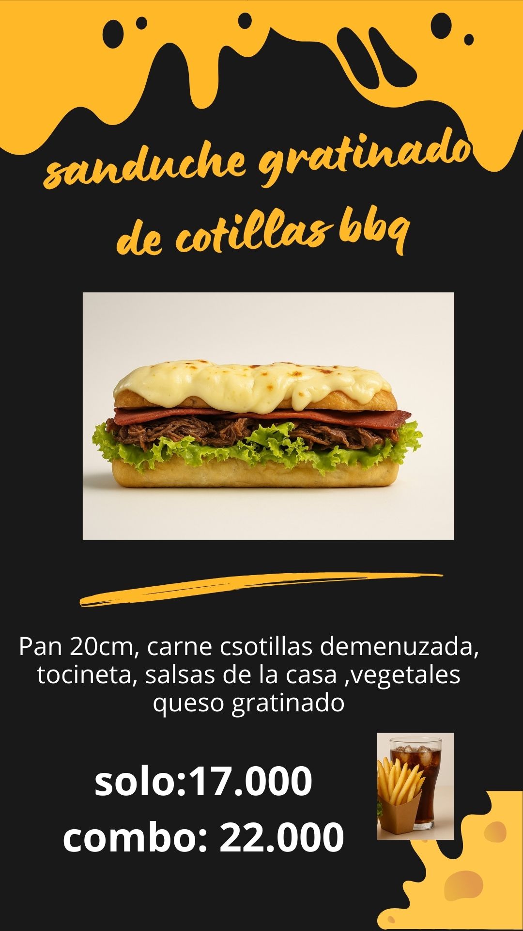 cotillas bbq gratinado